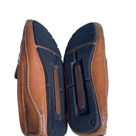 Saks Fifth Ave model 6433 Men\'s Tan all leather driving Loafers size 10 M main image 13